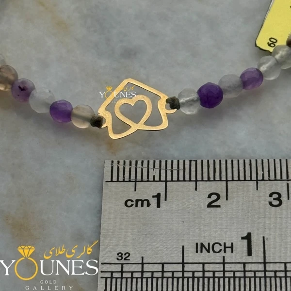 دستبند خانه و قلب طلا لیزری